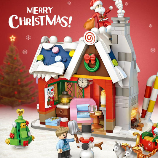 Christmas house building blocks