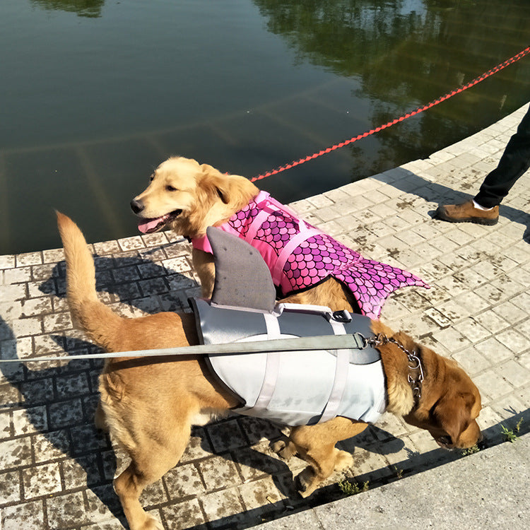 DOG LIFE JACKET WITH HIGH BUOYANCY- Mermaid/ Shark